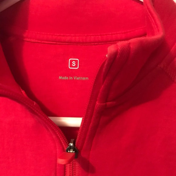 Apple MAC 1/4 zip Red Pullover Sweater Small - Picture 4 of 6